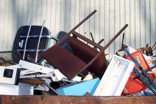 Stack of recycled construction materials